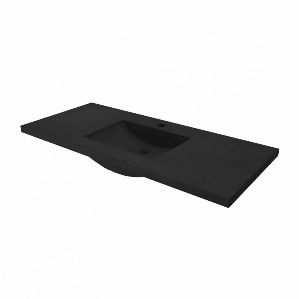 48&apos;&apos; Palomar Vanity Top with Integral Sink in Charcoal - Single Faucet Cutout