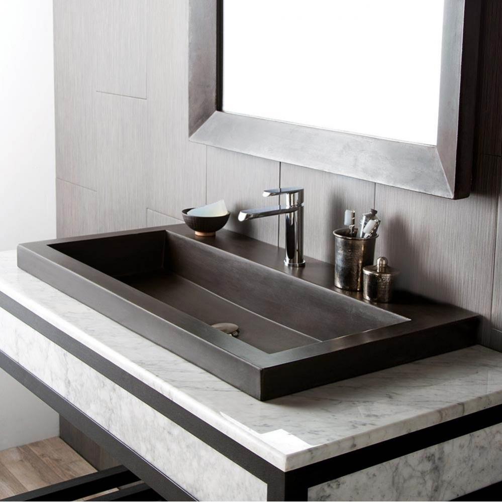 Trough 3619 Bathroom Sink in Slate