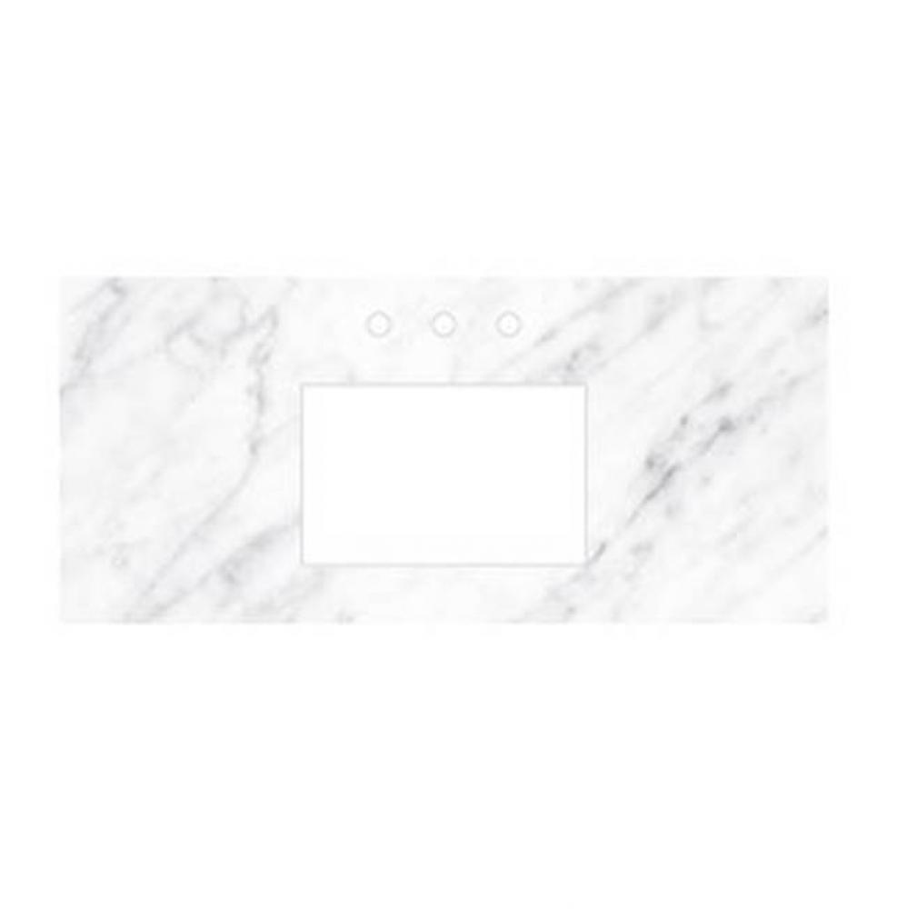 30&apos;&apos; Carrara Vanity Top - Rectangle with 8&apos;&apos; Widespread Cutout