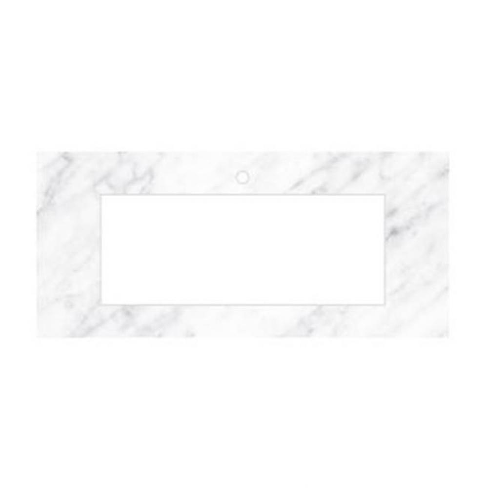 48&apos;&apos; Carrara Vanity Top - Trough with Single or No Faucet Hole