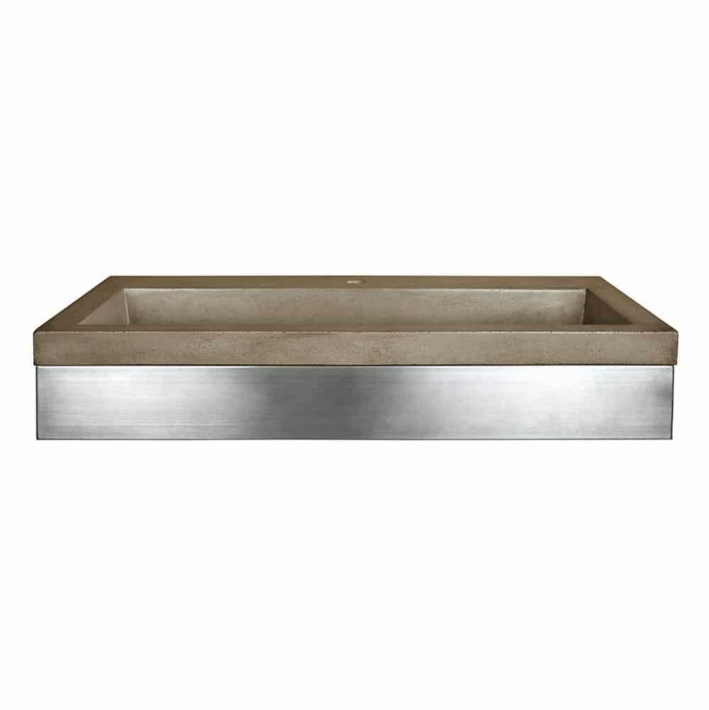 36&apos;&apos; Zaca Vanity Base with NativeStone Trough in Earth
