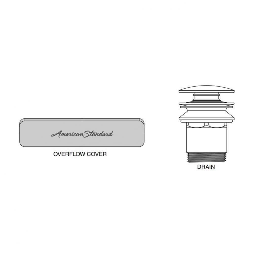 Freestanding Bathtub Overflow Cover and Drain Kit