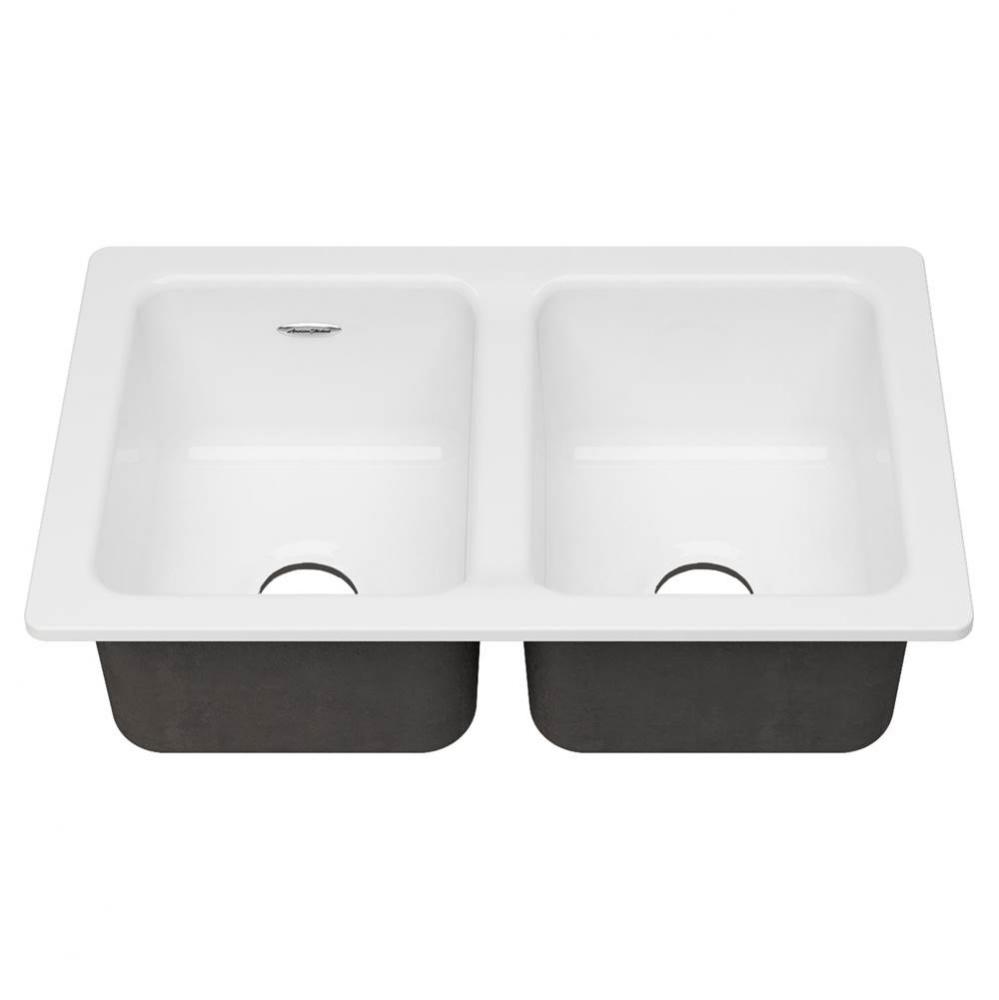Delancey&#xae; 39 x 19-Inch Cast Iron Undermount Double Bowl Kitchen Sink