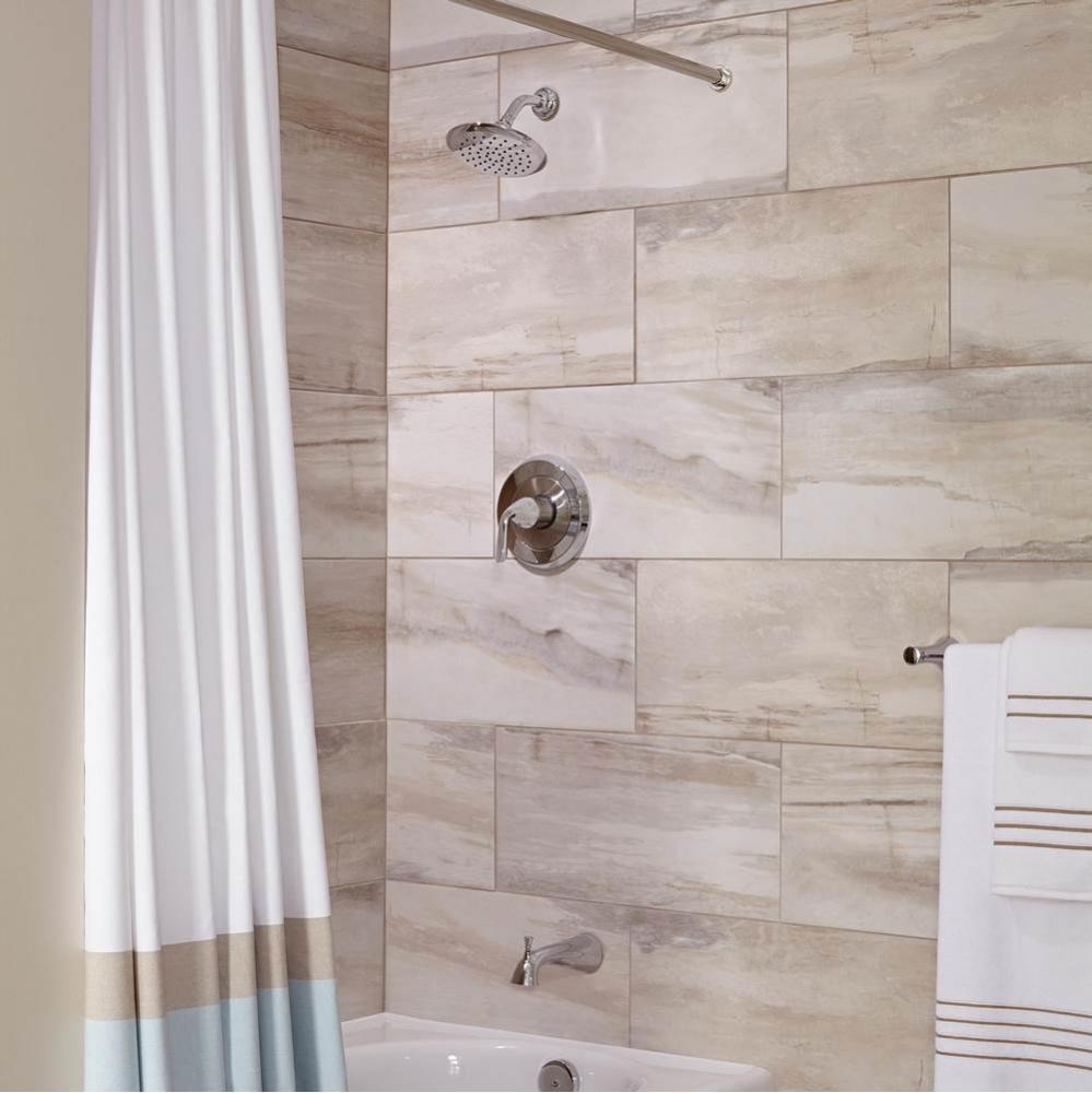Fluent&#xae; 2.5 gpm/9.5 L/min Tub and Shower Trim Kit With Showerhead, Double Ceramic Pressure Ba