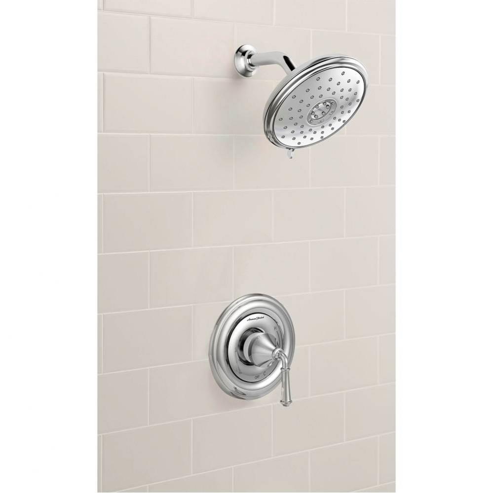 Portsmouth 1.8 GPM Shower Trim Kit with Water-Saving Showerhead and Double Ceramic Pressure Balanc