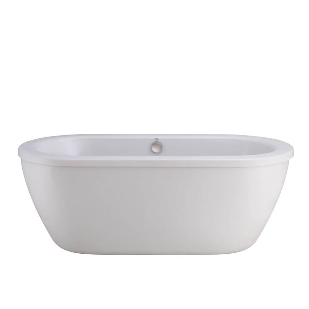 Cadet&#xae; 66 x 32-Inch Freestanding Bathtub With Drain Brushed Nickel Finish