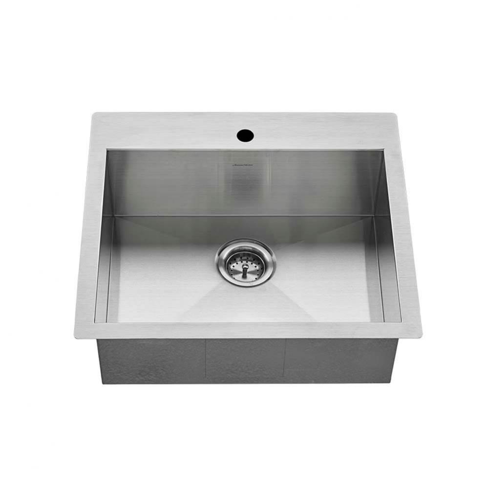 Edgewater&#xae; 25 x 22-Inch Stainless Steel 1-Hole Undermount Single-Bowl Kitchen Sink