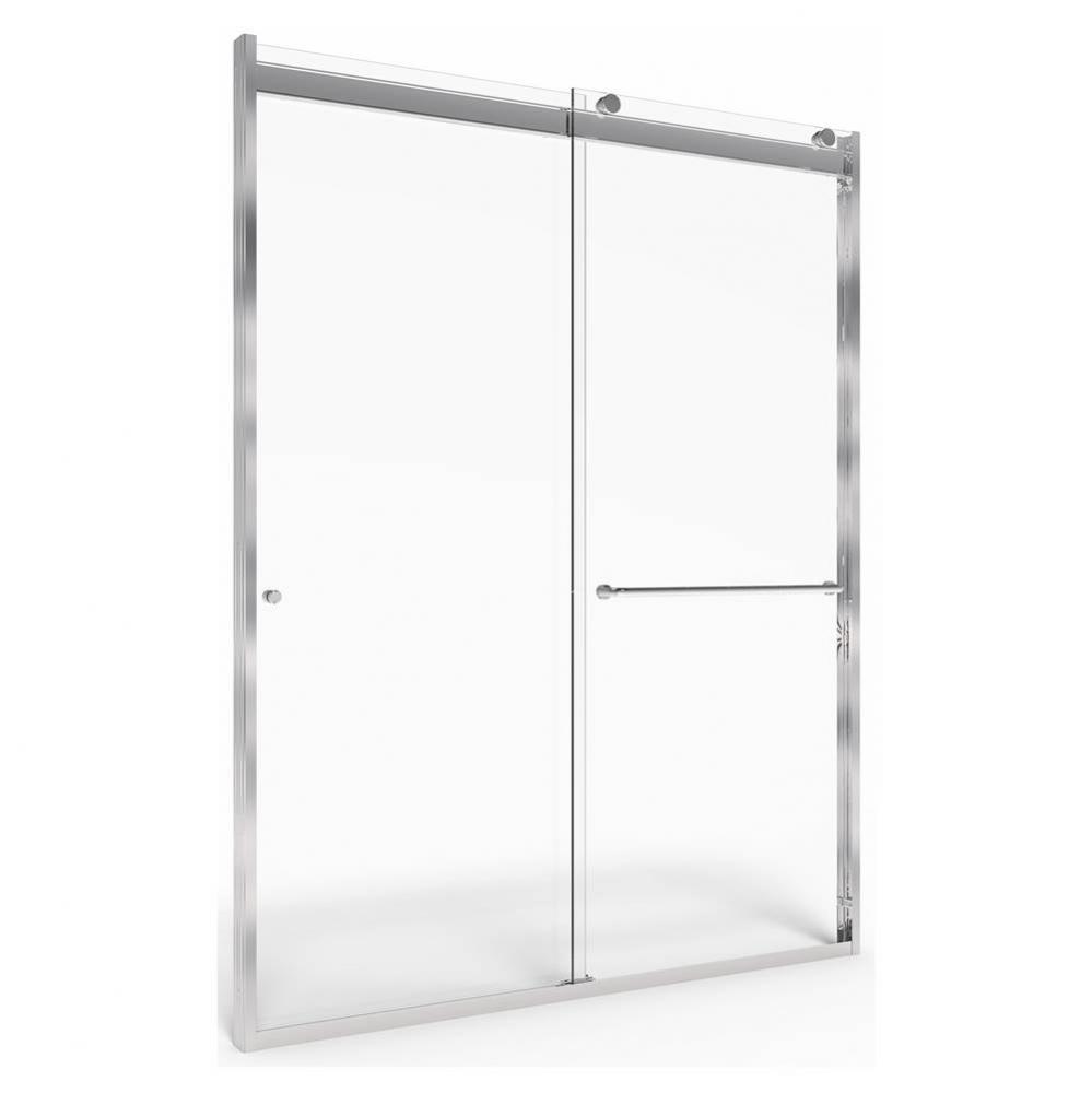 76-Inch Height Semi-Frameless Top-Roller Sliding Shower Door