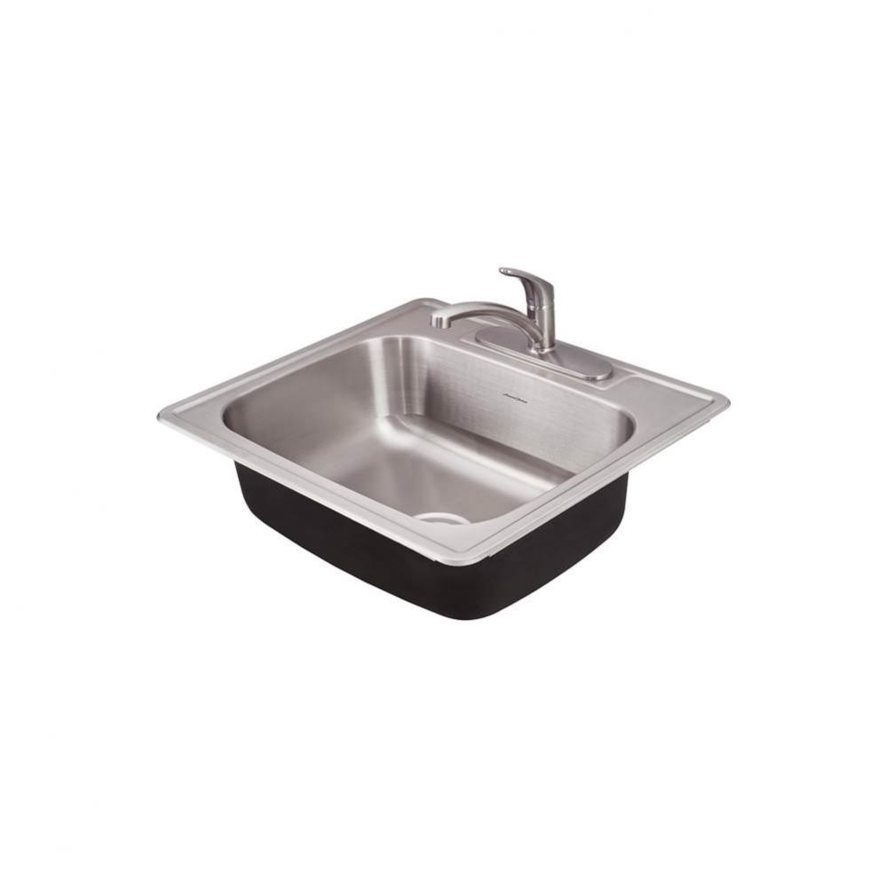 Colony&#xae; 25 x 22-Inch Stainless Steel Single Bowl Kitchen Sink With Colony&#xae; PRO Single Co
