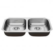 American Standard 18DB6311800S.075 - Portsmouth® 32 x 18-Inch Stainless Steel Undermount Double-Bowl ADA Kitchen Sink