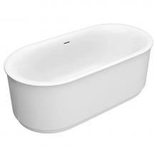 American Standard 2549004.020 - Studio® S 68 x 34-Inch Freestanding Bathtub Center Drain With Integrated Overflow