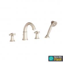 American Standard T420921.295 - Portsmouth Bathtub Faucet with Personal Shower for Flash Rough-in Valve with Cross Handles