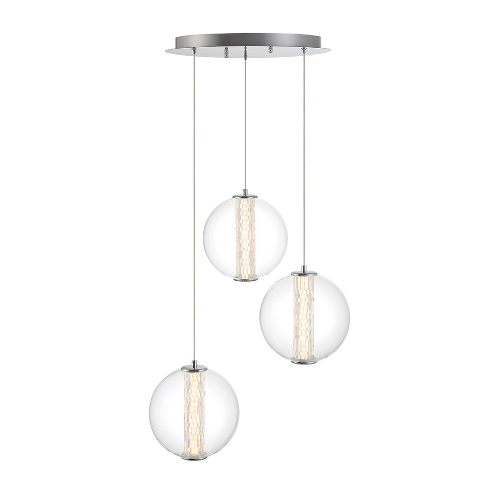 ATOMO, 3LT PEND, CHR, CLEAR