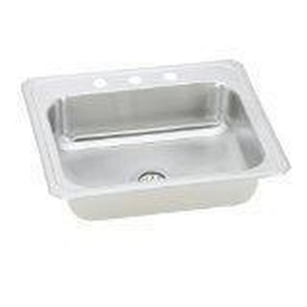 20 Gauge Stainless Steel 25&apos;&apos; x 21.25&apos;&apos; x 6.875&apos;&apos; Single Bowl Drop-i