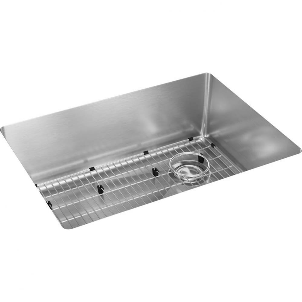 18 Gauge Stainless Steel 25.5&apos;&apos; x 18.5&apos;&apos; x 9&apos;&apos; Single Bowl Undermoun