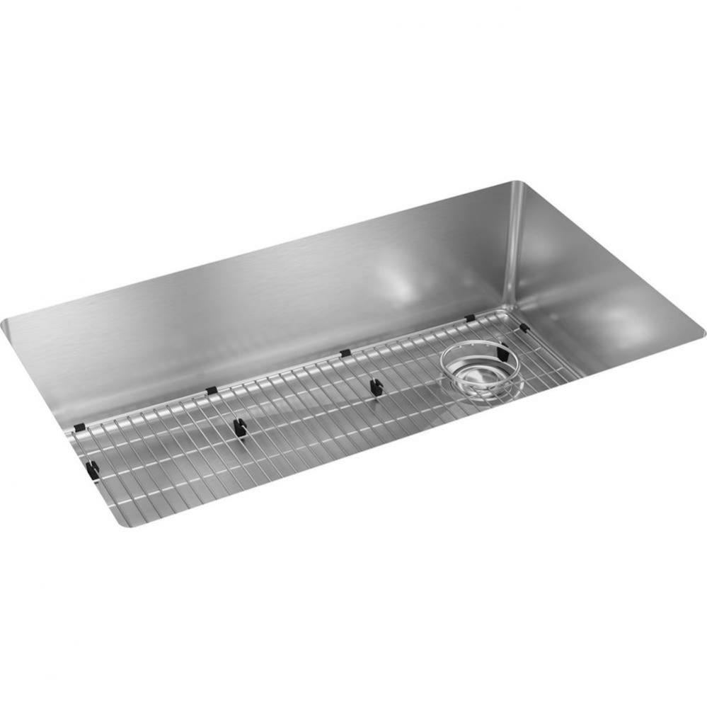 18 Gauge Stainless Steel 31.5&apos;&apos; x 18.5&apos;&apos; x 9&apos;&apos; Single Bowl Undermoun