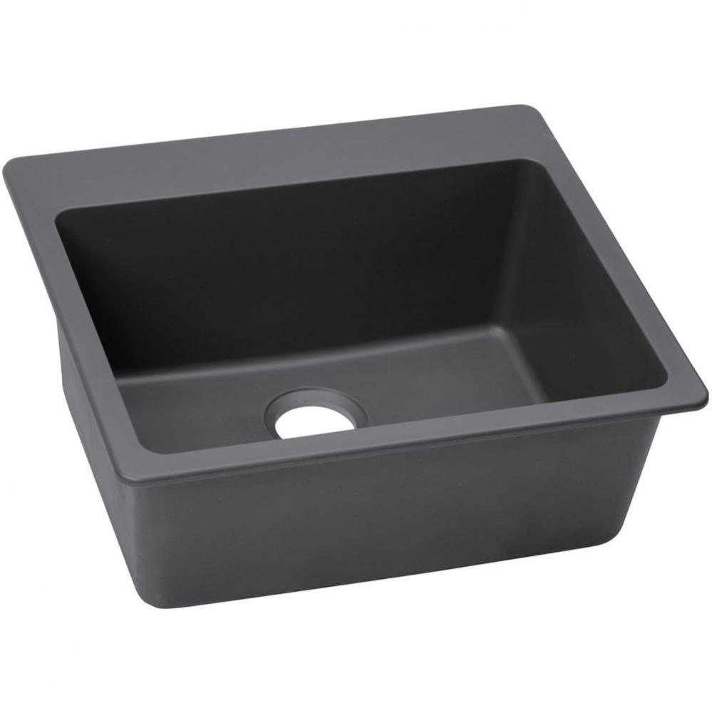 Quartz Luxe&#xae; 25&apos;&apos; x 22&apos;&apos; x 9-1/2&apos;&apos; Single Bowl Drop-in Sink Cha