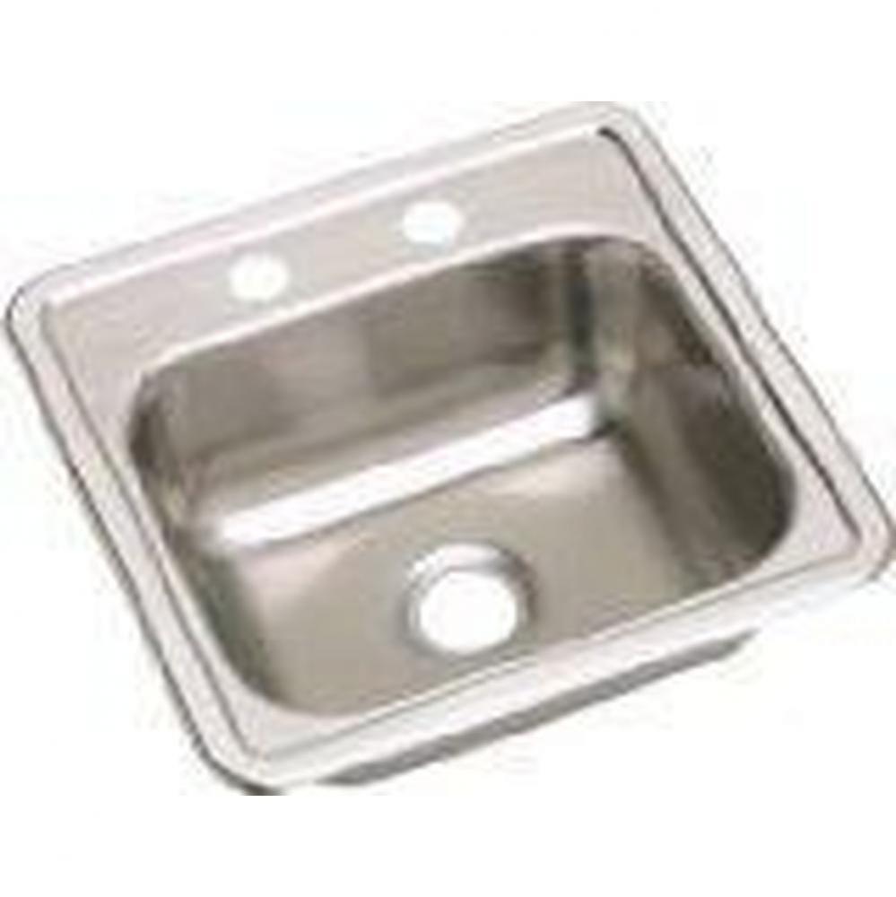 Dayton Stainless Steel 15&apos;&apos; x 15&apos;&apos; x 5-3/16&apos;&apos;, Single Bowl Drop-in B