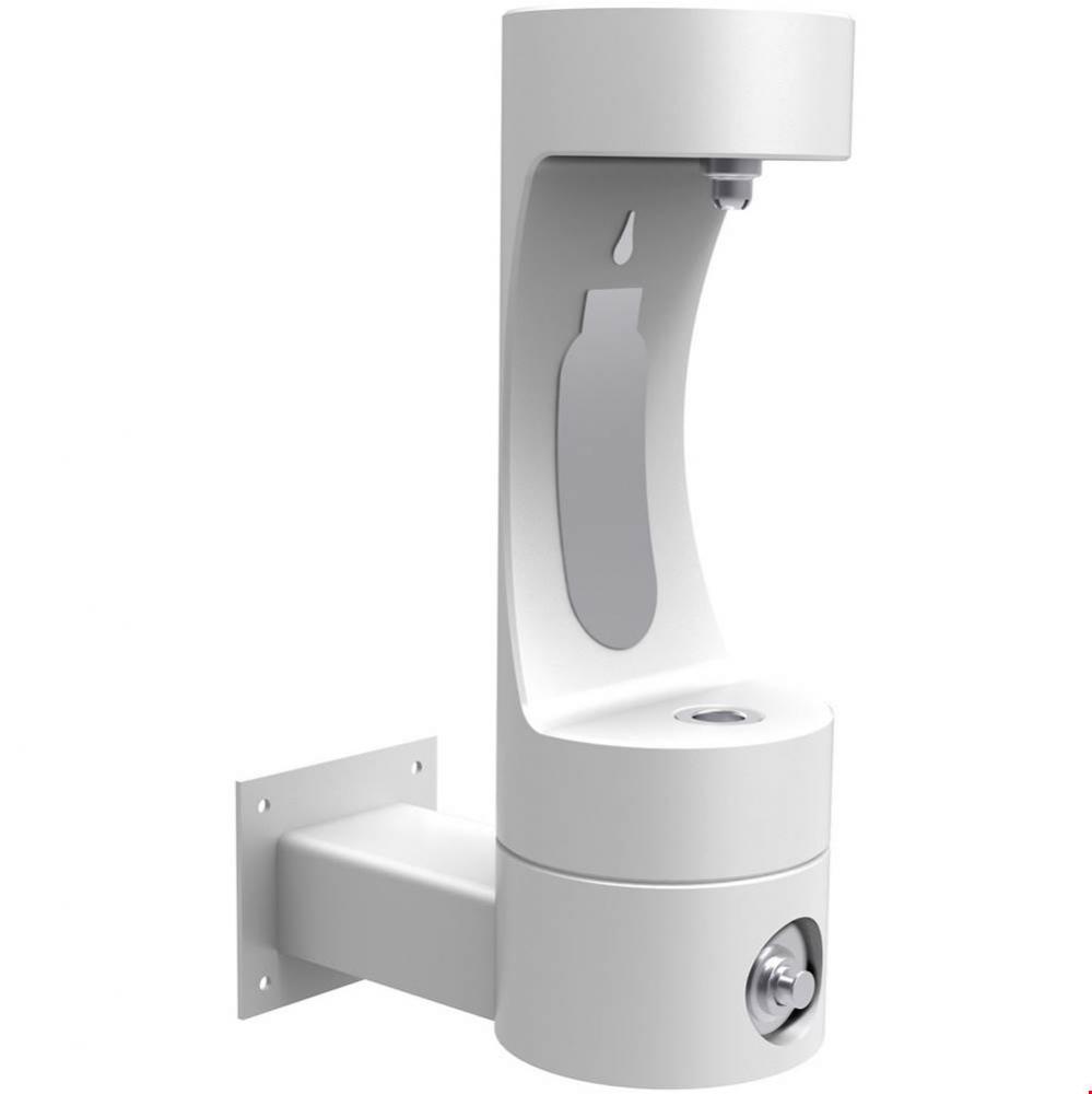 Outdoor ezH2O Single Arm Bottle Filling Station Wall Mount, Non-Filtered Non-Refrigerated Freeze R