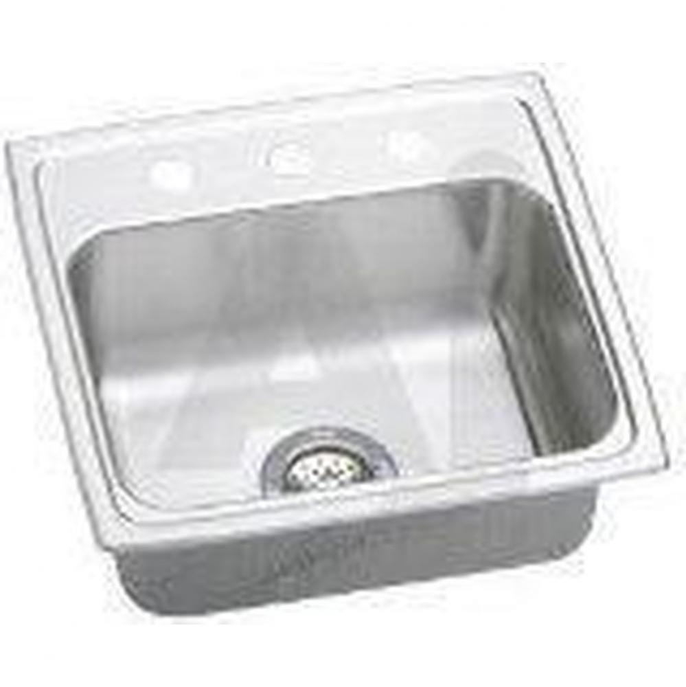 18 Gauge Stainless Steel 19.5&apos;&apos; x 19&apos;&apos; x 7.5&apos;&apos; Single Bowl Drop-in K