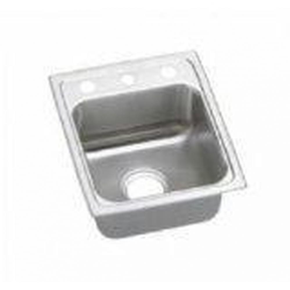 18 Gauge Stainless Steel 15&apos;&apos; x 17.5&apos;&apos; x 6&apos;&apos; Single Bowl Drop-in Kit