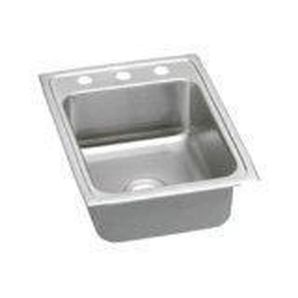 18 Gauge Stainless Steel 17&apos;&apos; x 22&apos;&apos; x 6.5&apos;&apos; Single Bowl Drop-in Kit