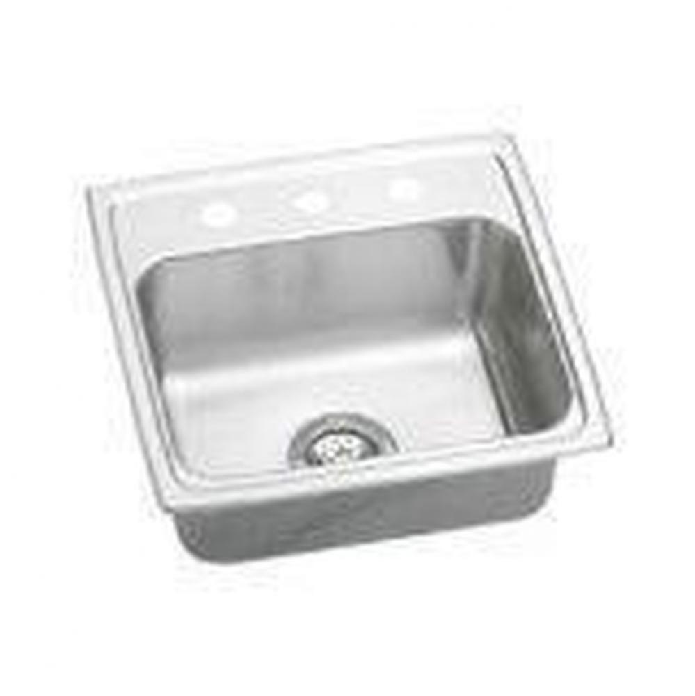 18 Gauge Stainless Steel 19.5&apos;&apos; x 19&apos;&apos; x 5.5&apos;&apos; Single Bowl Drop-in K