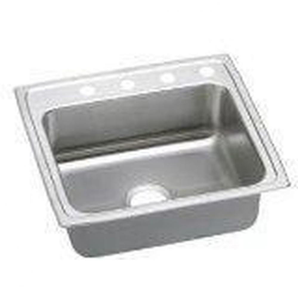 18 Gauge Stainless Steel 22&apos;&apos; x 19.5&apos;&apos; x 5&apos;&apos; Single Bowl Drop-in Kit
