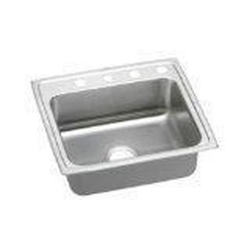 18 Gauge Stainless Steel 22&apos;&apos; x 19.5&apos;&apos; x 6&apos;&apos; Single Bowl Drop-in Kit