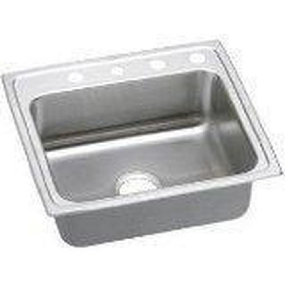 18 Gauge Stainless Steel 22&apos;&apos; x 22&apos;&apos; x 5&apos;&apos; Single Bowl Drop-in Kitch