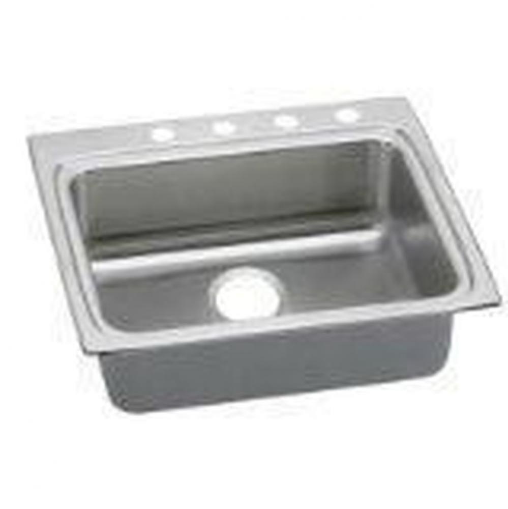 18 Gauge Stainless Steel 25&apos;&apos; x 22&apos;&apos; x 6&apos;&apos; Single Bowl Drop-in Kitch