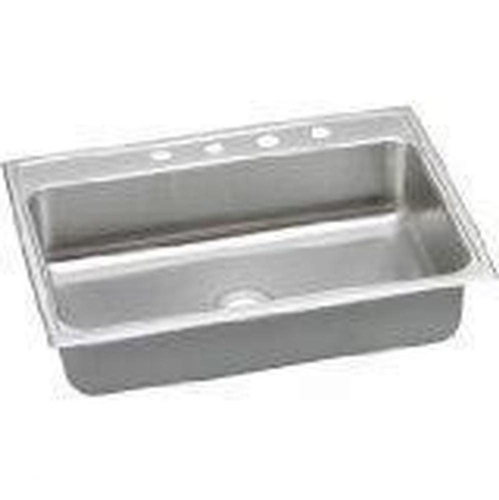 18 Gauge Stainless Steel 31&apos;&apos; x 22&apos;&apos; x 6.5&apos;&apos; Single Bowl Drop-in Kit
