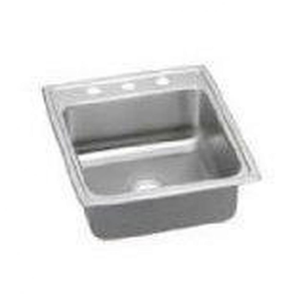 18 Gauge Stainless Steel 19.5&apos;&apos; x 22&apos;&apos; x 6&apos;&apos; Single Bowl Drop-in Kit