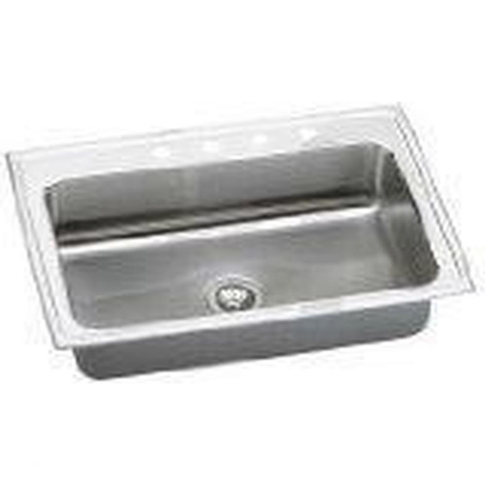 18 Gauge Stainless Steel 33&apos;&apos; x 22&apos;&apos; x 7.625&apos;&apos; Single Bowl Drop-in K