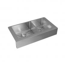 Elkay ECTRUF32179RC - 18 Gauge Stainless Steel 31.5'' x 20.25'' x 9'' 60/40 Double Bowl Ap