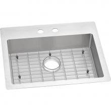 Elkay ECTSRAD25226TBG2 - 18 Gauge Stainless Steel 25'' x 22'' x 6'' Single Bowl Dual Mount Ki