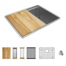 Elkay EFRU21169W - 21'' Stainless Steel Medium Single Bowl Undermount Workstation