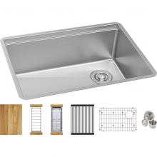 Elkay EFRU24169RTWC - 16 Gauge Stainless Steel 25.5'' x 18.5'' x 9'' Crosstown Workstation