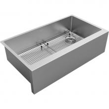 Elkay EFRUFF3417RDBG - 16 Gauge Stainless Steel 35-7/8'' x 20-14'' x 9'' Single Bowl Farmho