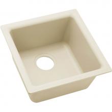 Elkay ELX1616PA0 - Quartz Luxe 15-3/4'' x 15-3/4'' x 7-11/16'' Single Bowl Dual Mount B