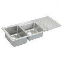 Elkay ILGR5422LX - 18 Gauge Stainless Steel 54'' x 22'' x 10'' Double Bowl Drop-in Kitc