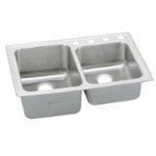 Elkay LGR3322X - 18 Gauge Stainless Steel 33'' x 22'' x 10'' Double Bowl Drop-in Kitc