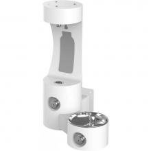 Elkay LK4408BFWHT - Outdoor ezH2O Bottle Filling Station Wall Mount, with Single Fountain Non-Filtered Non-Refrigerate