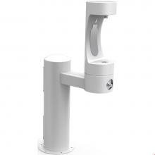 Elkay LK4410BFFRKWHT - Outdoor ezH2O Bottle Filling Station Single Pedestal, Non-Filtered Non-Refrigerated Freeze Resista
