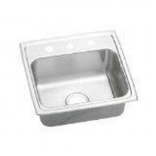 Elkay LRAD191855X - 18 Gauge Stainless Steel 19'' x 18'' x 5.5'' Single Bowl Drop-in Kit