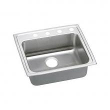 Elkay LRAD221955X - 18 Gauge Stainless Steel 22'' x 19.5'' x 5.5'' Single Bowl Drop-in K