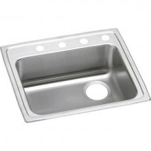 Elkay LRAD252155R0 - 18 Gauge Stainless Steel 25'' x 21.25'' x 5.5'' Single Bowl Drop-in