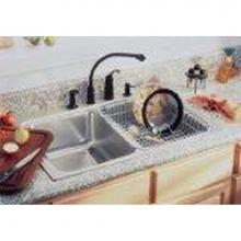 Elkay LRAD332240X - 18 Gauge Stainless Steel 33'' x 22'' x 4'' Double Bowl Top Mount Kit