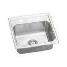 Elkay PSRADQ191955LX - 20 Gauge Stainless Steel 19.5'' x 19'' x 5.5'' Single Bowl Drop-in K