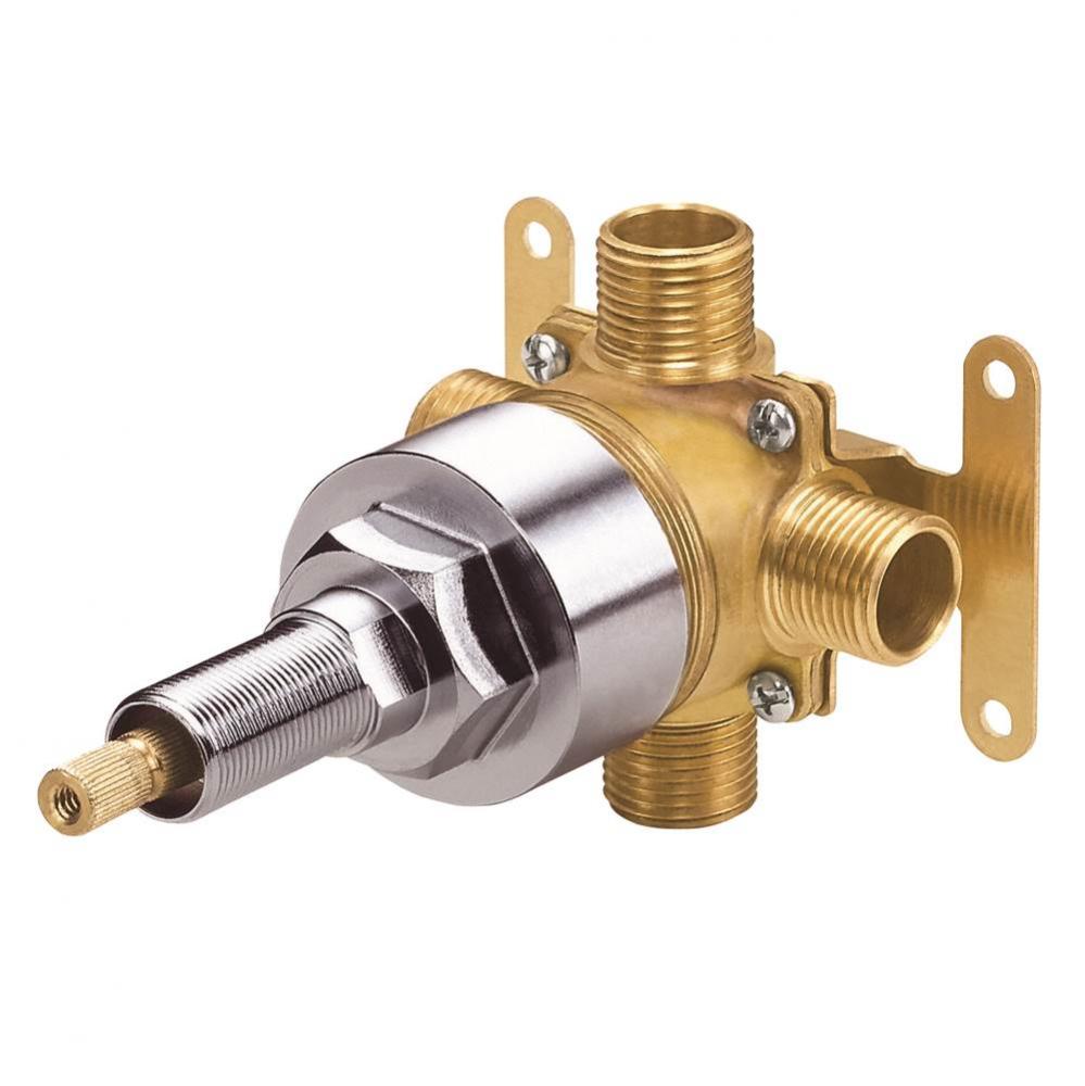 1H 4-Port / 3-Outlet Diverter Valve 1/2&apos;&apos; IPS/Copper Sweat Ports for Shower Systems